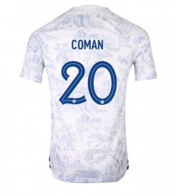 France Kingsley Coman #20 Replica Away Stadium Shirt World Cup 2022 Short Sleeve